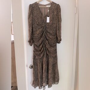 NWT Astr Label Dress - Medine Animal Print Midi - Women’s Large